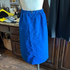 Vintage 1980’s Folio II Sz M Blue Women's Midi Skirt